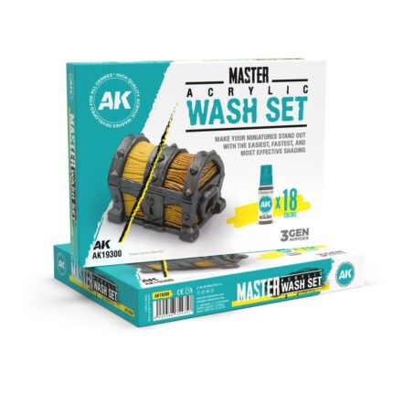 AK Interactive - Washes - Master Acrylic Wash Set 18 Colours