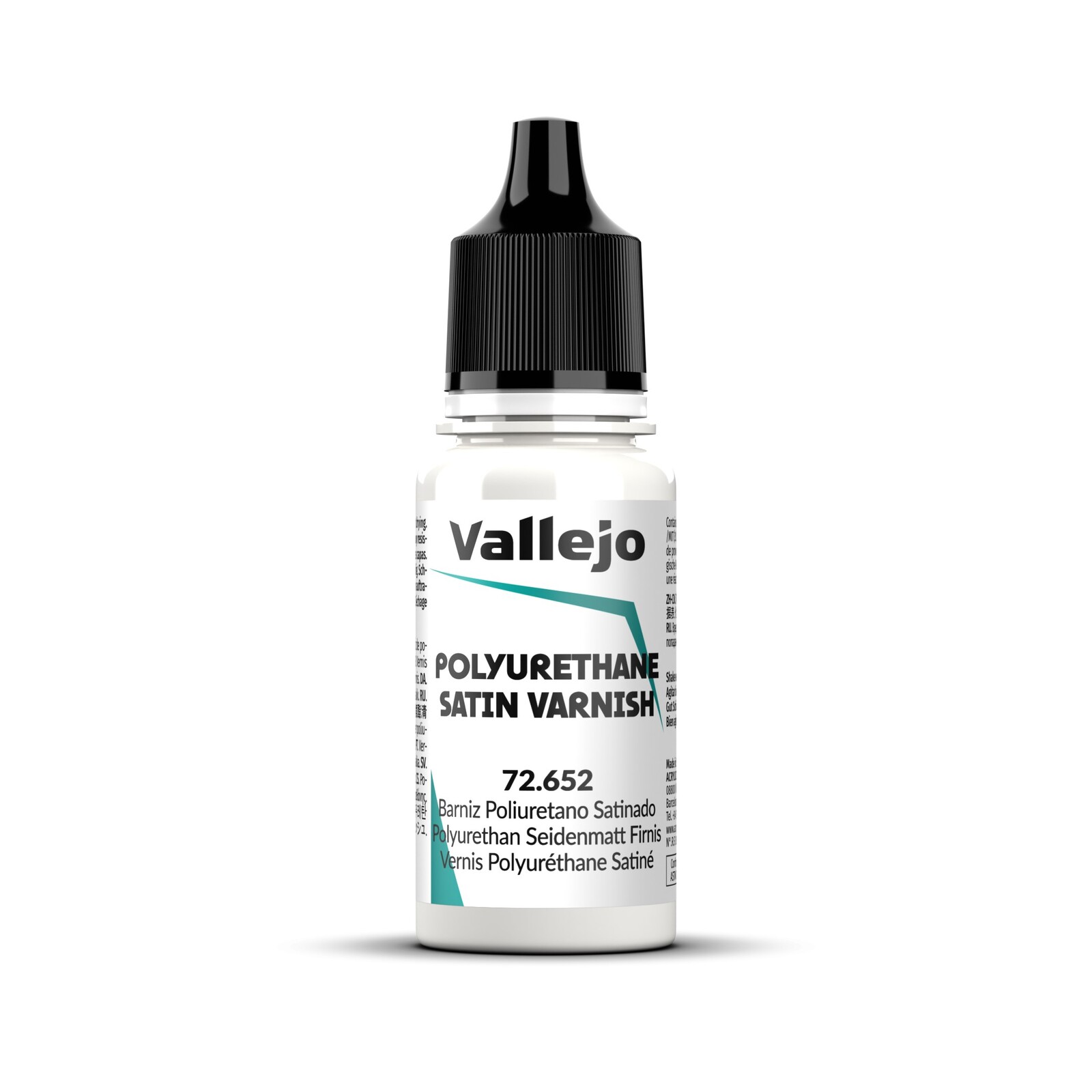 AV72652 Vallejo Game Colour Polyurethane Satin Varnish 18ml Acrylic Paint - Image 1