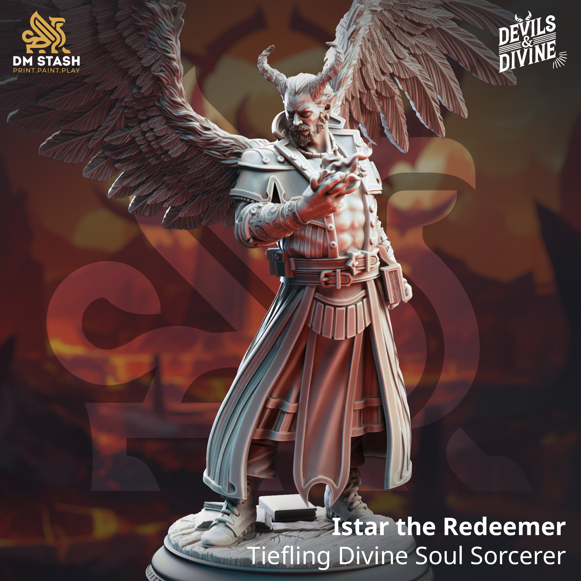 Istar the Redeemer - Tiefling Divine Soul Sorcerer Tiefling Divine Soul Sorcerer - Istar the Redeemer - Image 1