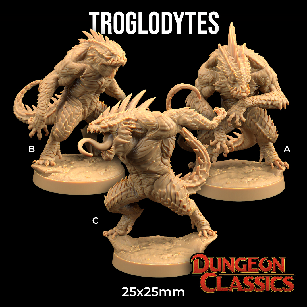 Product Thumbnails_Dungeon Classics_July 2026_Umber Hulks Troglodytes (3-pack) - Image 1